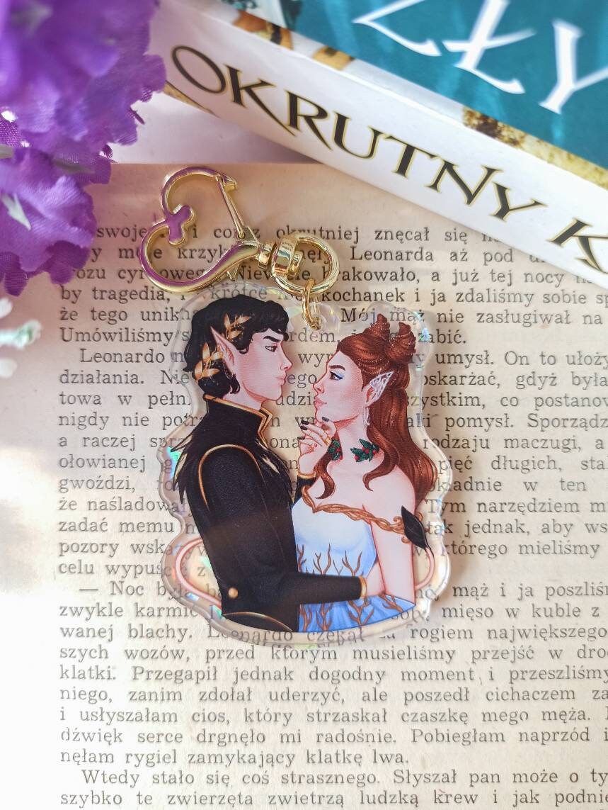 Jurdan - Jude Duarte and Cardan Greenbriar | the Cruel Prince | Keychain |  Acrylic Holographic Broken Glass Effect - Etsy Denmark
