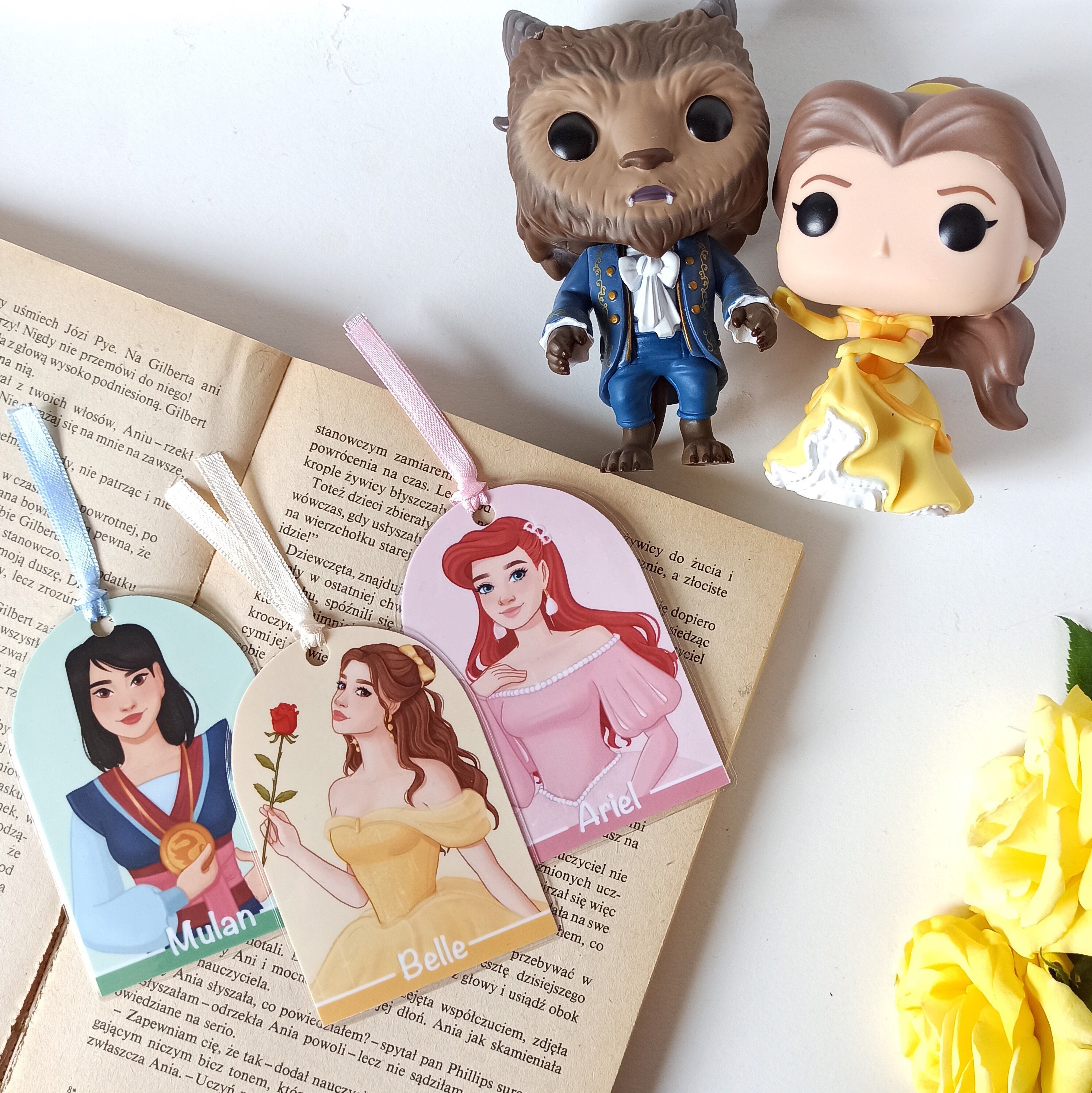 Belle Beauty and the Beast Laminated Paper Bookmark | Etsy