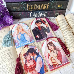 Scarlett Dragna, Donatella Dragna, Julian Santos, Legend (inspired by Caraval) | Magnetic Bookmark| Bookshelf decor | Gift for Book Lovers
