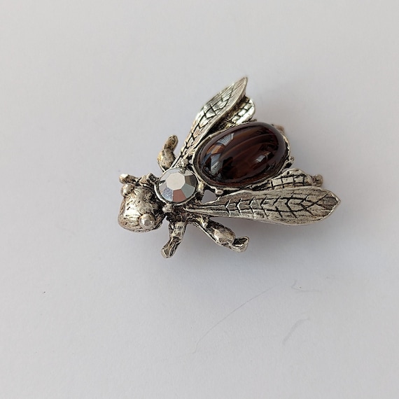 Vintage fly brooch pin. Signed St Tropez. French … - image 4