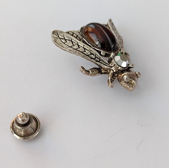 Vintage fly brooch pin. Signed St Tropez. French … - image 3