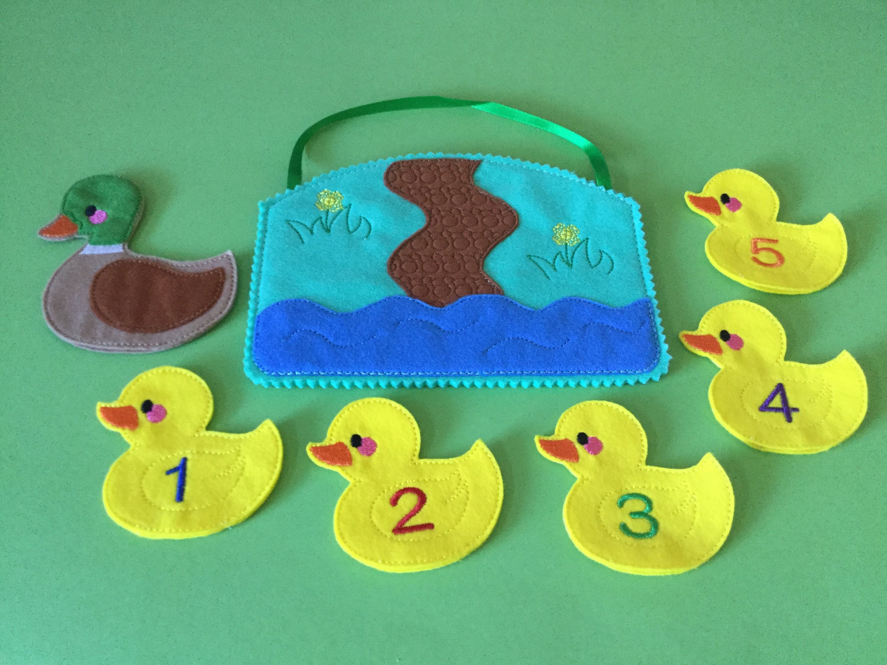 5 Little Ducks Finger Puppets Printable