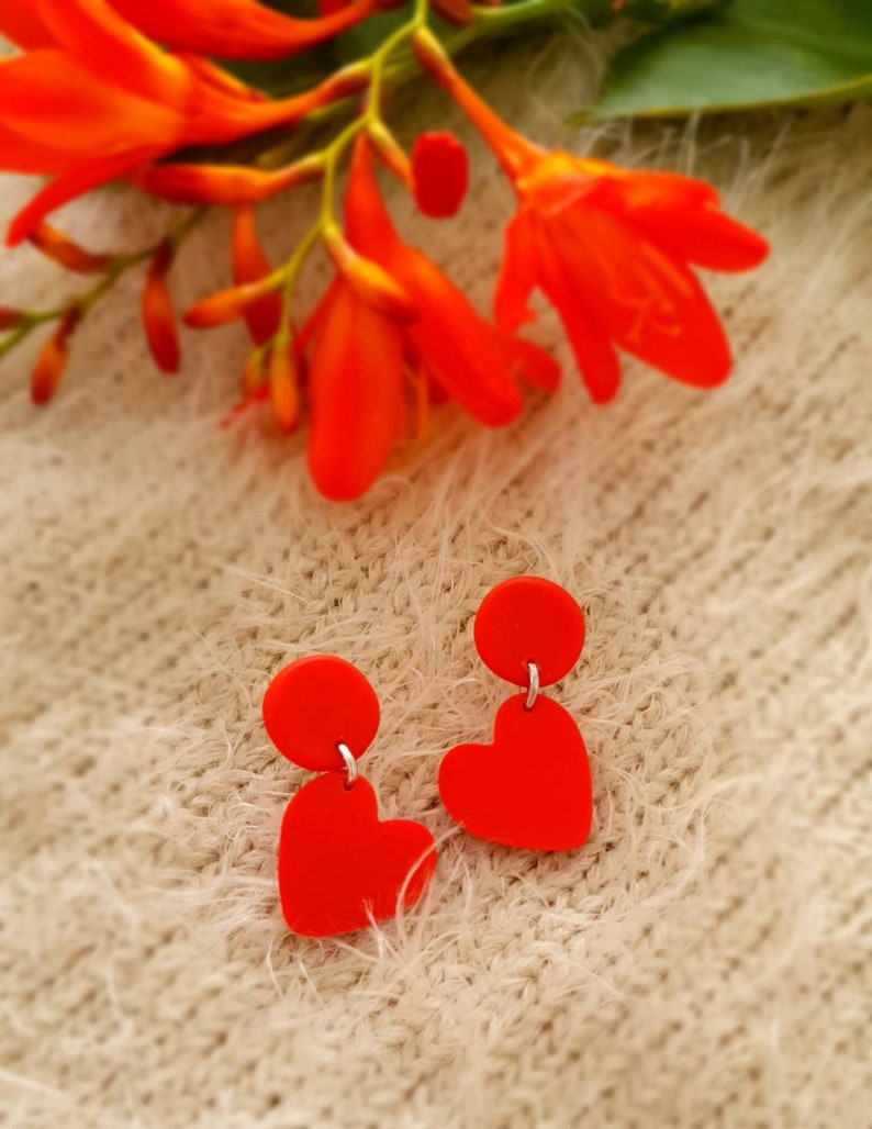 Heart Clay Earrings