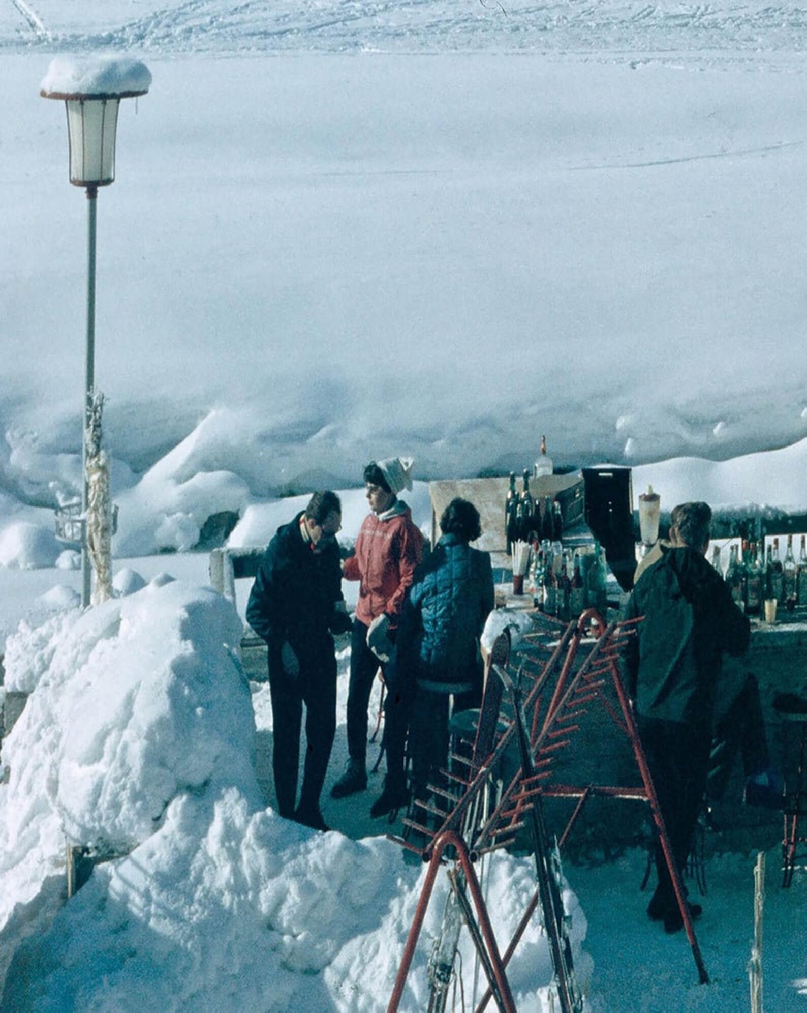 Ice Bar In Lech 1960s By Slim Aarons Retro Beach Photography | Etsy