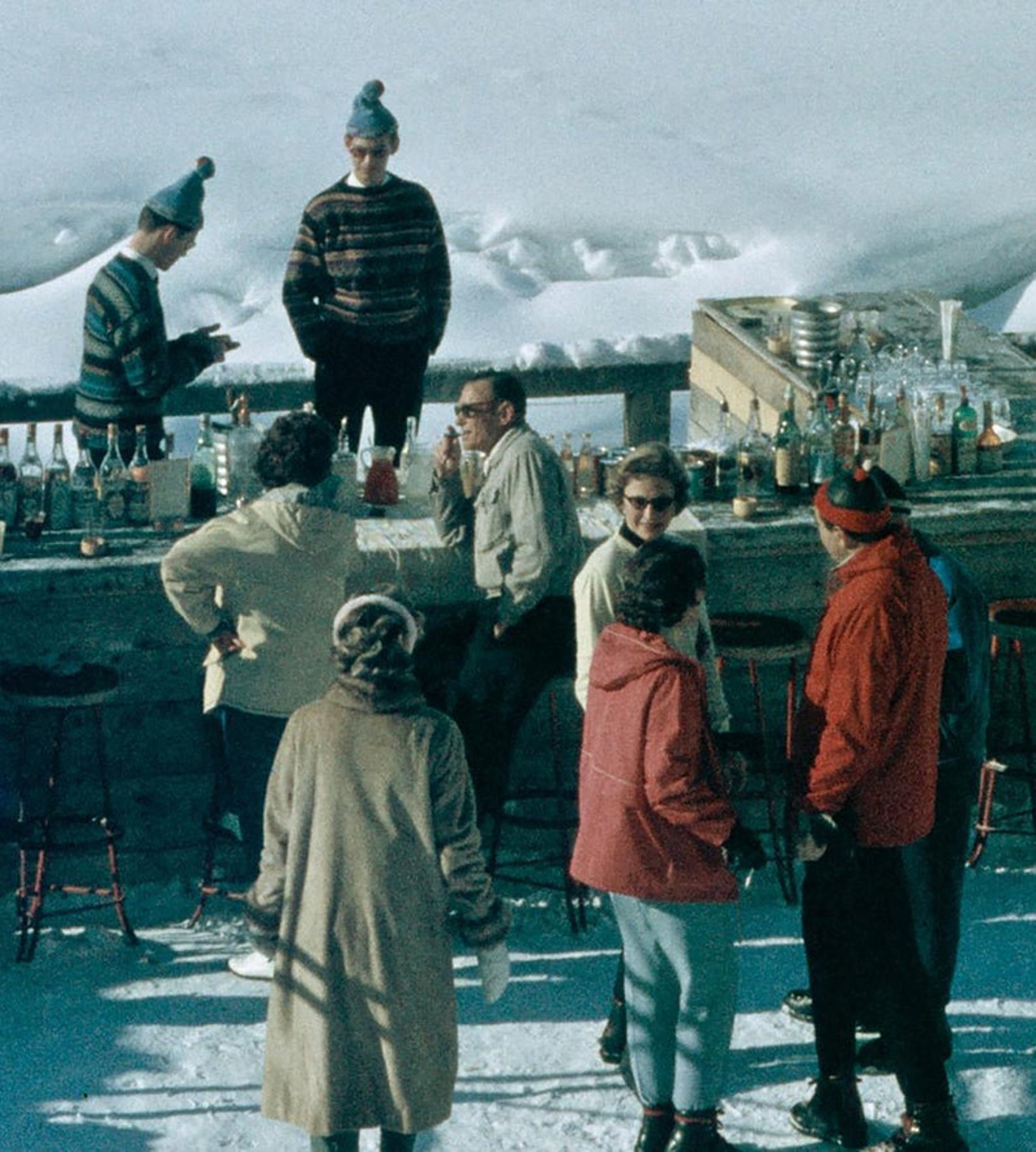 Ice Bar In Lech 1960s By Slim Aarons Retro Beach Photography | Etsy