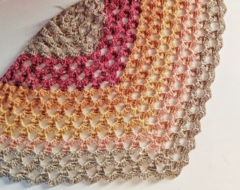 Easy Crochet Triangle Shawl Pattern, Beginners PDF (Digital Download)