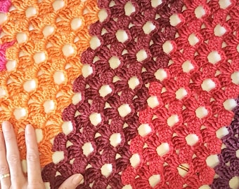 Easy Crochet Rectangle Scarf Pattern, Beginner Shawl (PDF Download)