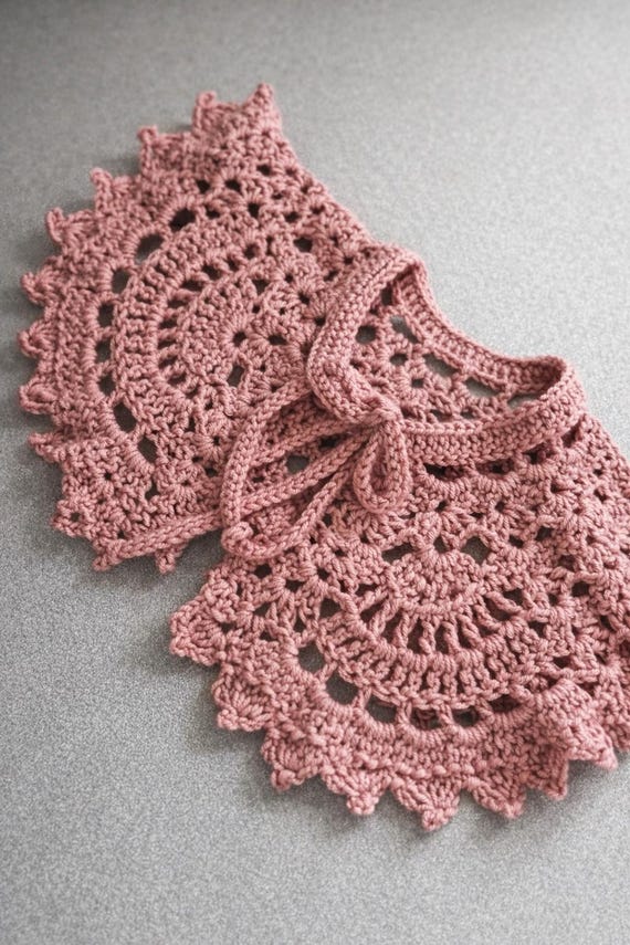 Crochet Lace Collar | Elegant Detachable Collar (PDF Pattern, US Terms)