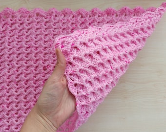 Crochet 3D Baby Blanket Pattern: Easy 1-Row Repeat (PDF Download)