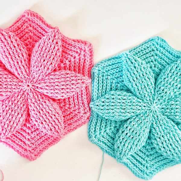 Modèle de crochet / Crochet Hexagon 3D Leaf Motif Written Pattern / Crochet With GG / Téléchargement PDF instantané