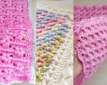 3D Crochet Baby Blanket Pattern, Easy Beginner Project (PDF Download)