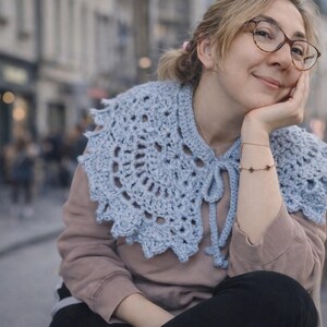 Crochet Lace Collar | Elegant Detachable Collar (PDF Pattern, US Terms) image 5