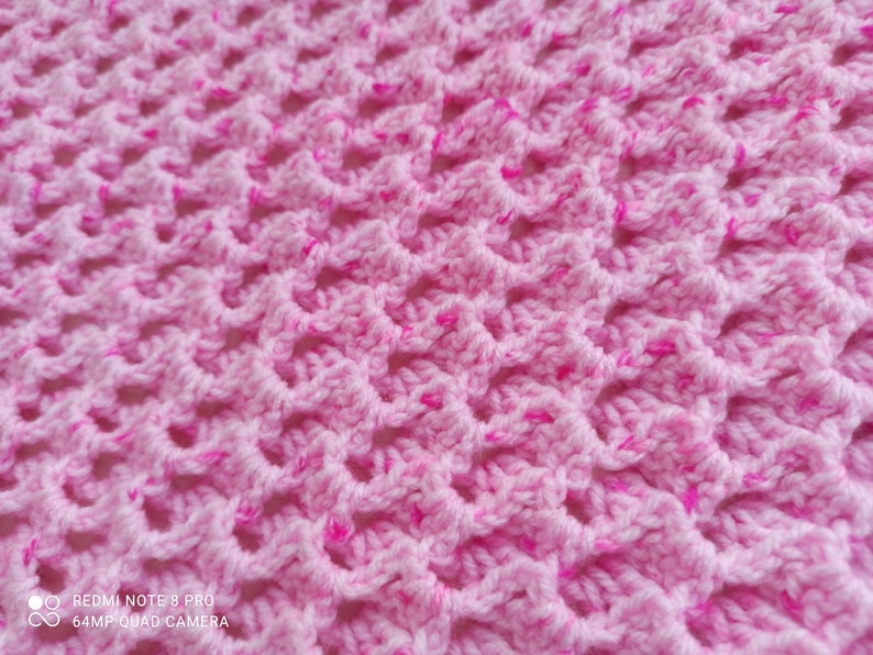 Crochet 1 Row Repeat 3D Baby Blanket Written Pattern/crochet - Etsy