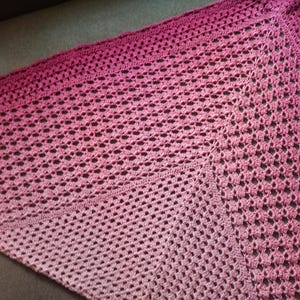 Crochet Pattern / Crochet Simple Granny&Shell Stitch Triangle Shawl Written Pattern/Crochet With GG / Instant PDF Download