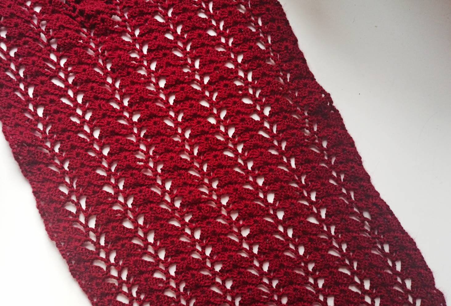 Easy Crochet Shawl Pattern, 2-row Repeat (PDF Download) - Etsy