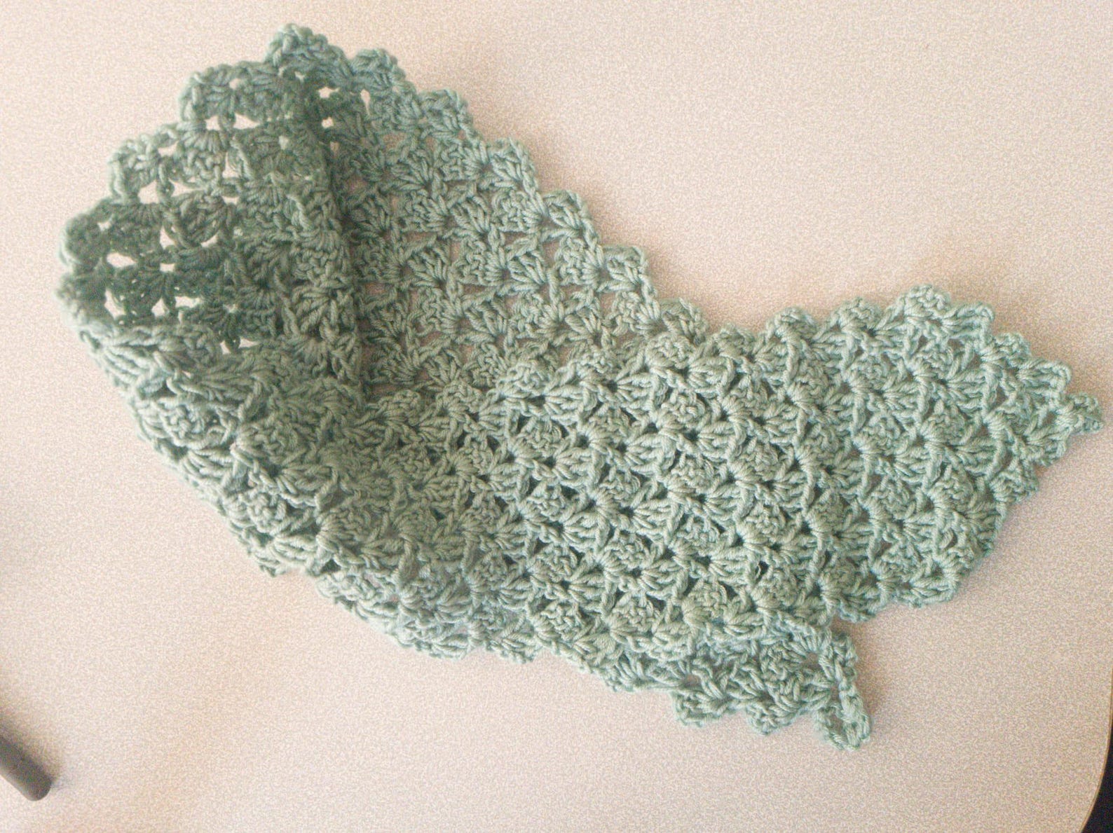 Easy Crochet Lacey Scarf Pattern, One Row Repeat (PDF Download) - Etsy