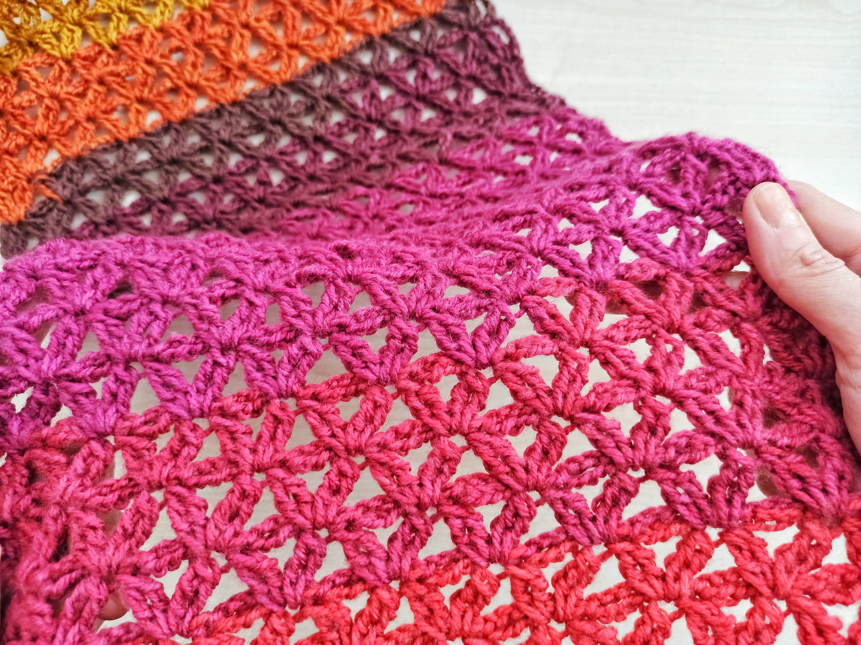 Crochet Easy Flower Shawl Written Pattern/Crochet With GG / Etsy España