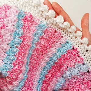 Crochet Pattern in English / Crochet Fast And Easy Beginner Baby Blanket Written Pattern/Crochet With GG / Instant PDF Download