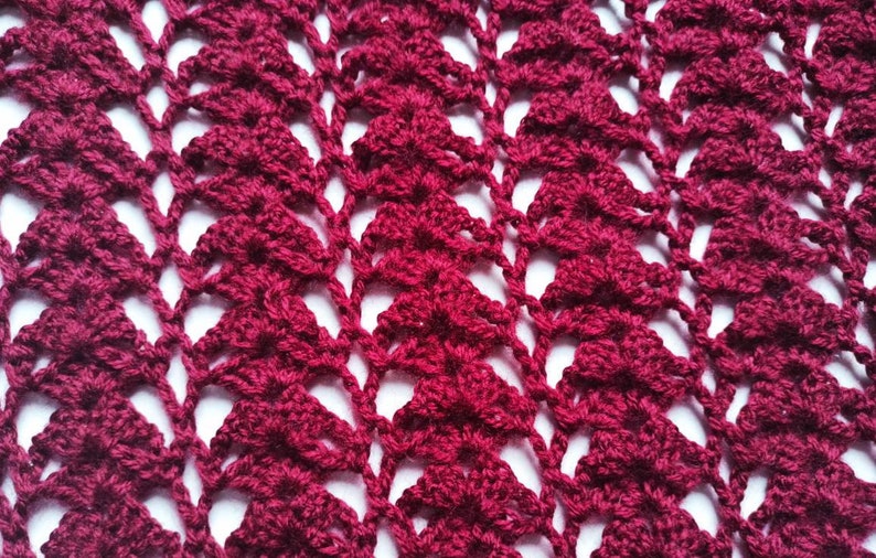 Easy Crochet Shawl Pattern, 2-row Repeat (PDF Download) - Etsy