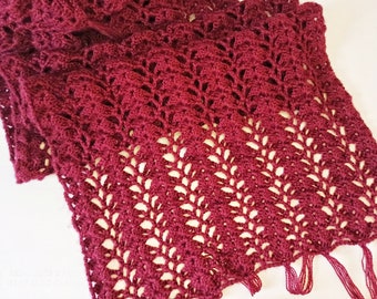 Easy Crochet Shawl Pattern, 2-Row Repeat (PDF Download)
