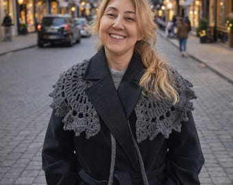 Handmade Crochet Lace Collar  Detachable Cottagecore Accessory