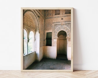 Alhambra Granada Interior, Spain Downloadable Print | Photography Wall Art | Printable Teen Art Prints | Digital Download