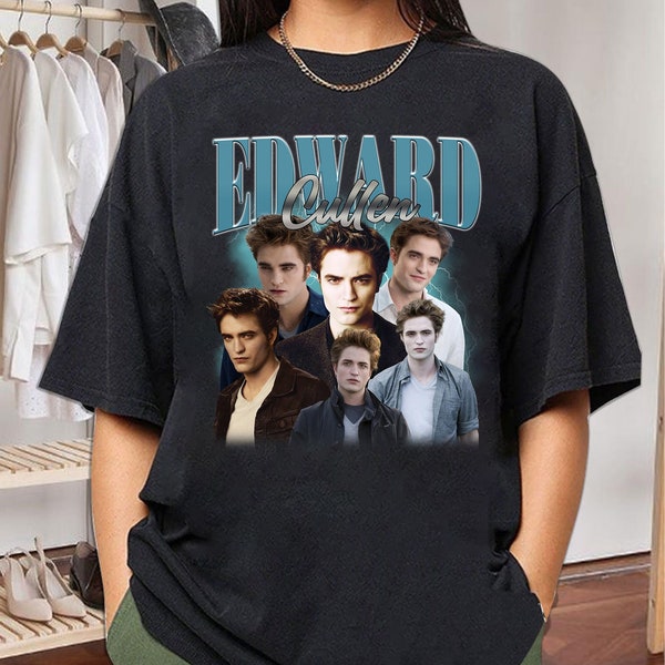 Limited Edward Cullen Vintage T-Shirt, Graphic Unisex T-shirt, Retro 90's Edward Cullen Fans Homage T-shirt, Gift For Women and Men