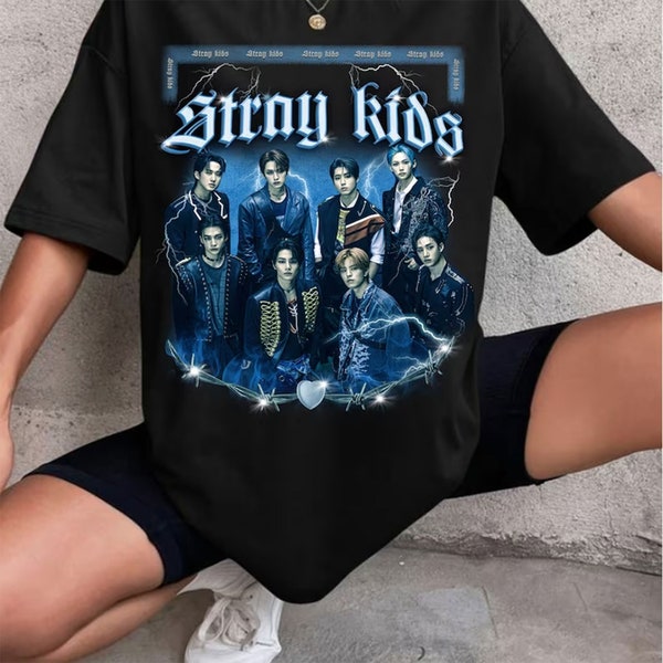 Stray Kids ROCK-STAR Album T-shirt, Stray Kids -STAR T-Shirt, Vintage Stray Kids Skzoo, Skz Rock Star Bang Chan, Lee Know, Changbin