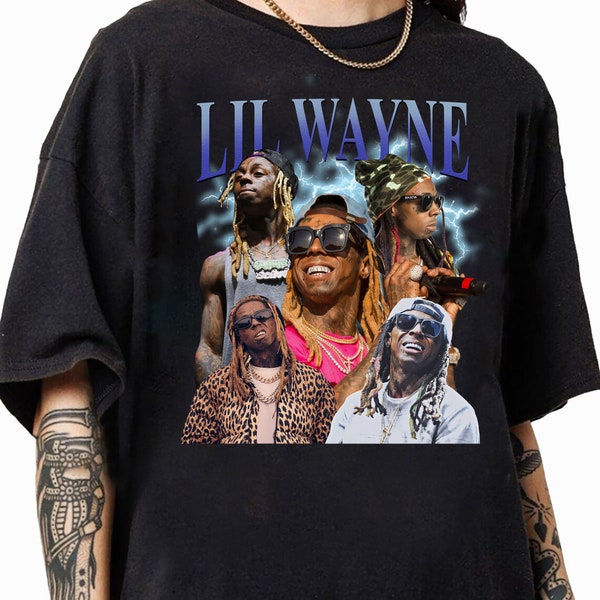 Lil Wayne Vintage Washed T-Shirt,Hiphop RnB Rapper Homage Graphic Unisex Long Sleeve, Bootleg Retro 90's Fans Hoodie Gift