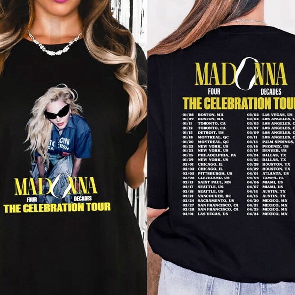 Madonna The Celebration Tour 2024 T-Shirt, Madonna Shirt Fan Gifts, Madonna Vintage Shirt, Madonna Concert Shirt, Madonna Graphic shirt