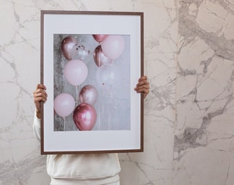 Pink balloons Photo Print, Poster, Photo Wall Art, Travel Gift, Digital Download