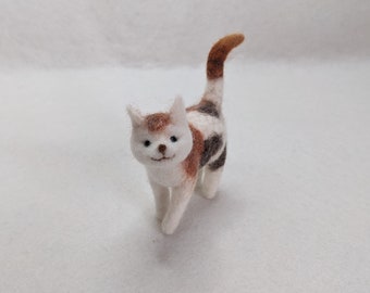 Cat. Wet felted.
