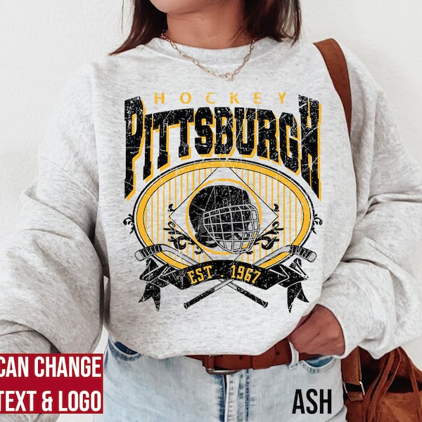 Pittsburgh Hockey Sweatshirt, Pittsburgh Hockey shirt, Vintage Style Pittsburgh Hockey Sweatshirt, Pittsburgh Hockey, Pittsburgh Ice Hockey