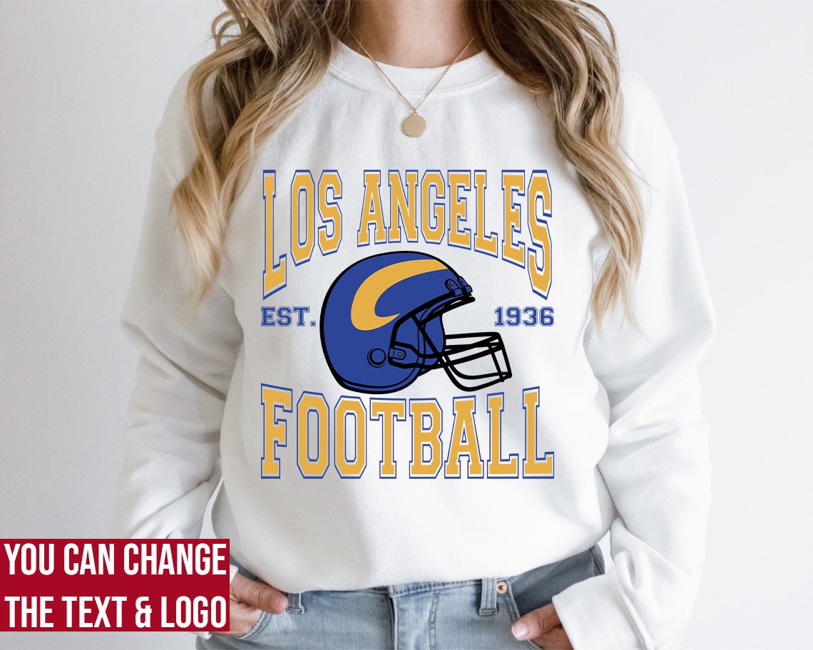 SusanChabouti Los Angeles Football Sweatshirt | Los Angeles Football Shirt | Vintage Style Los Angeles Football Sweatshirt | Los Angeles Fan Gift