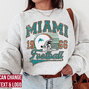 Miami Football Sweatshirt , Miami Football shirt , Vintage Style Miami Football Sweatshirt , Miami Fan Gift , Miami Sweater, Sunday Football