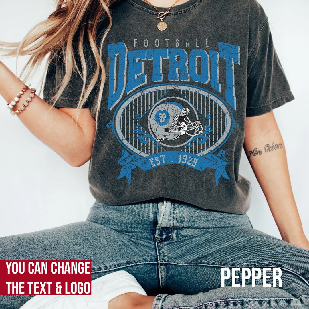 Comfort Colors Detroit Football Shirt Detroit Football Sweatshirt 