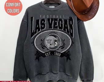 Comfort Colors Las Vegas Football Sweatshirt, Las Vegas Football Sweatshirt, Vintage Style Las Vegas Football shirt, Sunday Football