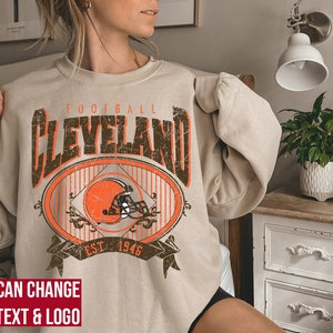 Cleveland Football Sweatshirt , Cleveland Football shirt , Vintage Style Cleveland Football Sweatshirt , Cleveland Fan Gift| Sunday Football