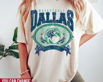 Comfort Colors Dallas Basketball Shirt, Dallas Basketball Sweatshirt, Vintage Style Dallas Basketball shirt, Dallas Basketball fan Gift
