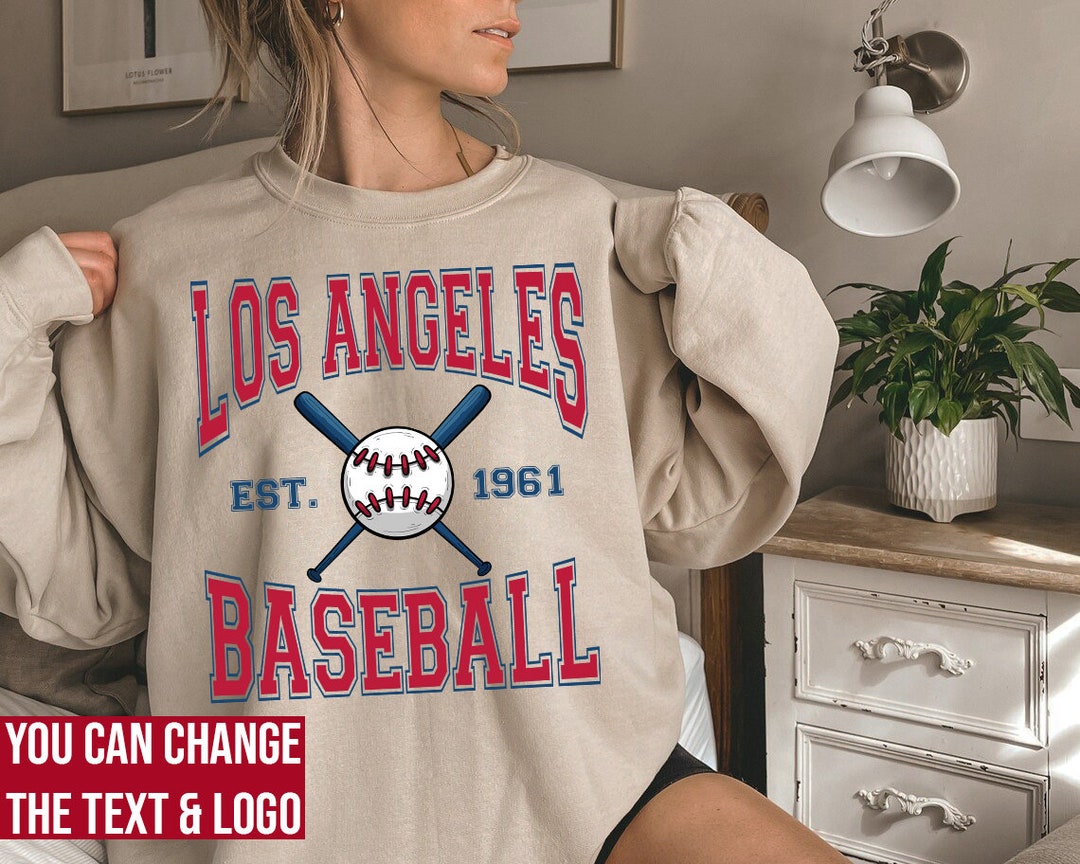 Los Angeles Baseball Sweatshirt Los Angeles Baseball Shirt 