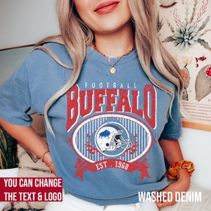 Comfort Colors Buffalo Football Shirt, Buffalo Football Sweatshirt, Vintage Style Buffalo Football shirt, Buffalo sweater, Sunday Football