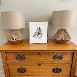 PRINT- Great Horned Owl- From Original Watercolor Painting