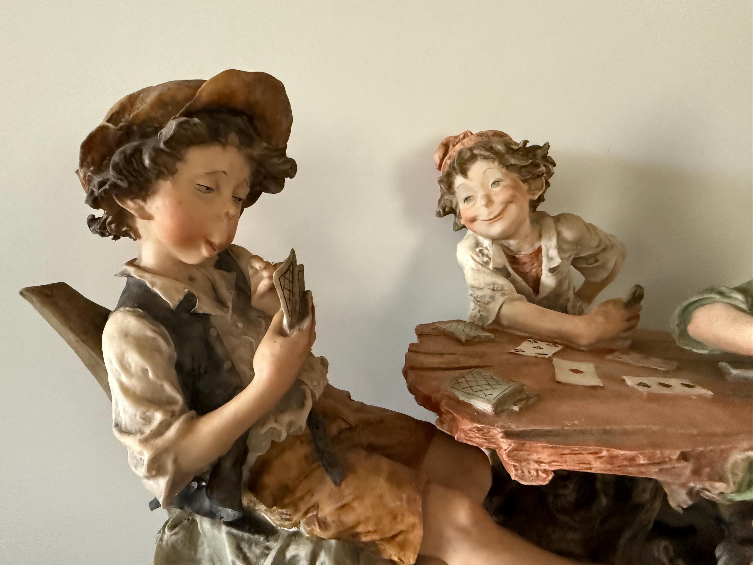 RARE Giuseppe Armani the Cheats Figurine of Four Boys Playing