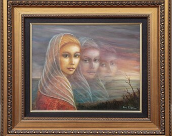 Rina Sutzkever  (b. 1945) Original Oil On Canvas Board