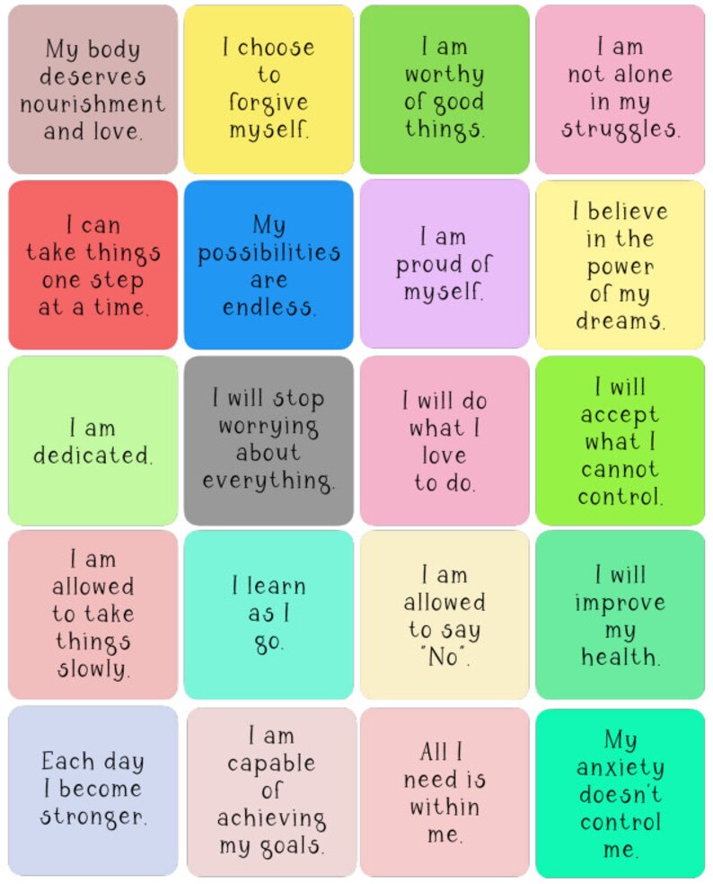 Mental Health Affirmation Stickers | Printable Stickers - Etsy