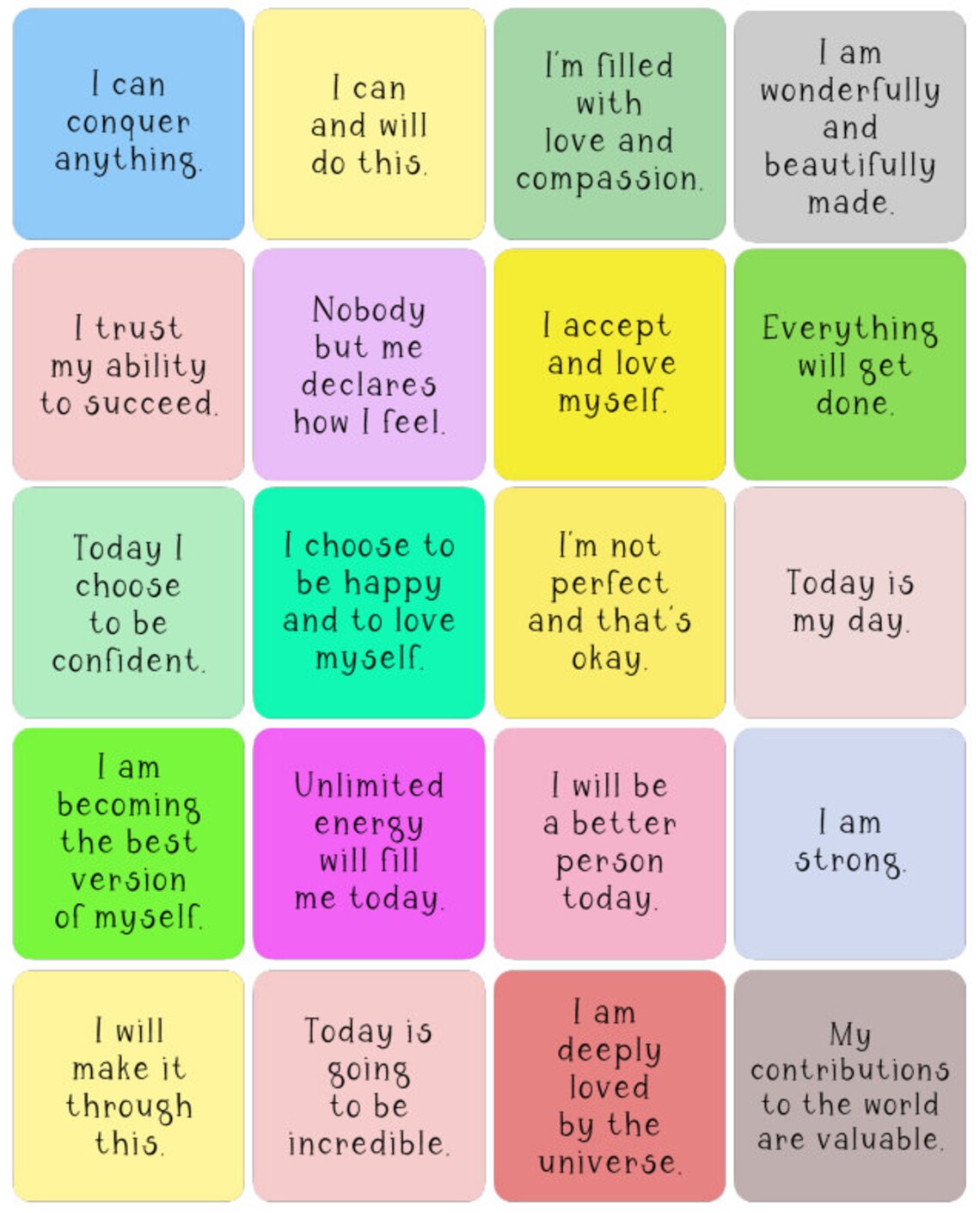 Mental Health Affirmation Stickers | Printable Stickers - Etsy