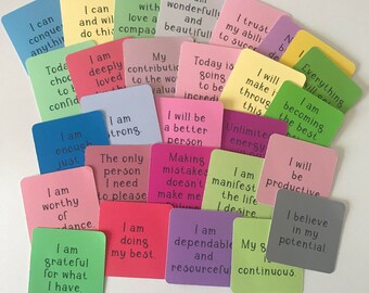 Mental Health Affirmation Stickers | Journal | Printable Planner Stickers | Set of 60 Affirmations
