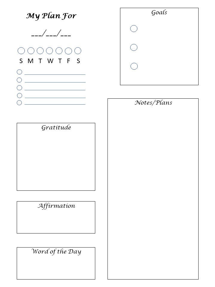 Bujo Daily Page Printable Bullet Journal Pages Undated - Etsy