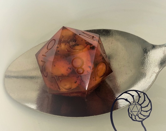 Baked Bean Cursed Food Dice SINGLE D20 TTRPG Dice Signature Duality