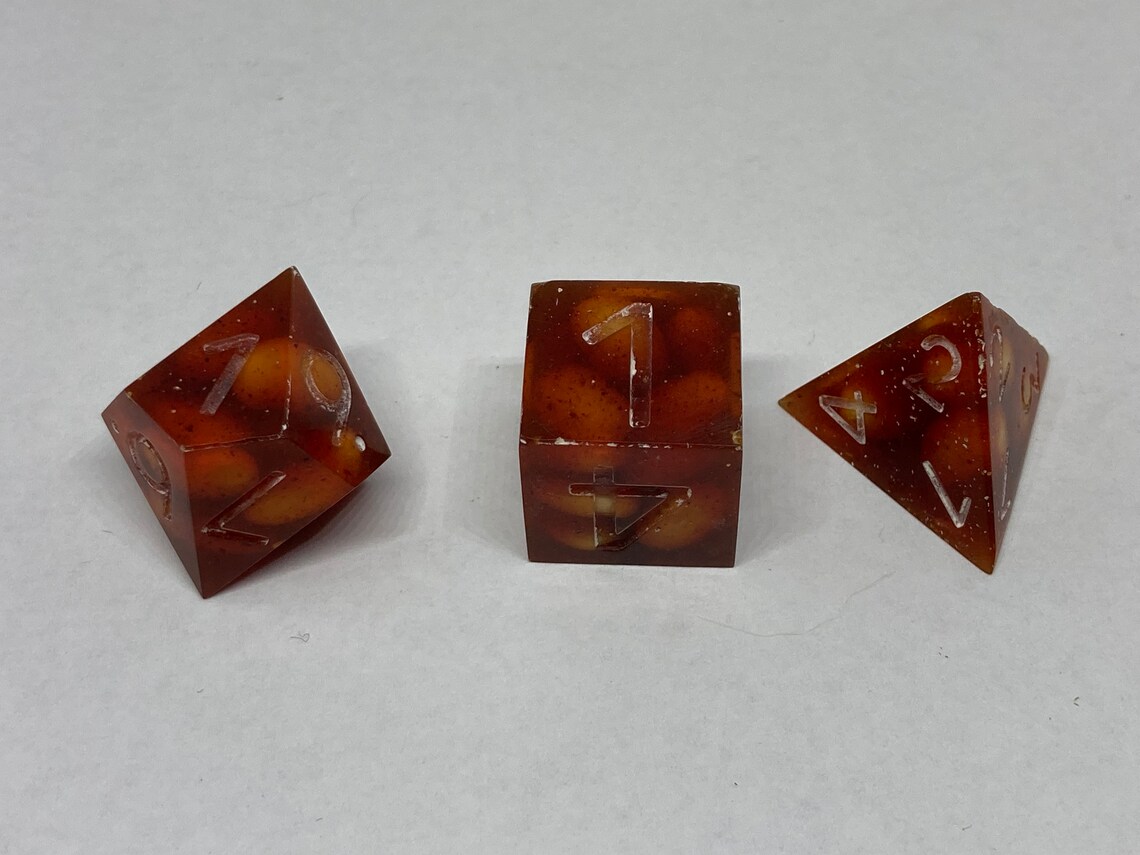 BGRADE Baked Bean Cursed Food Dice Set 7 piece TTRPG Set Etsy